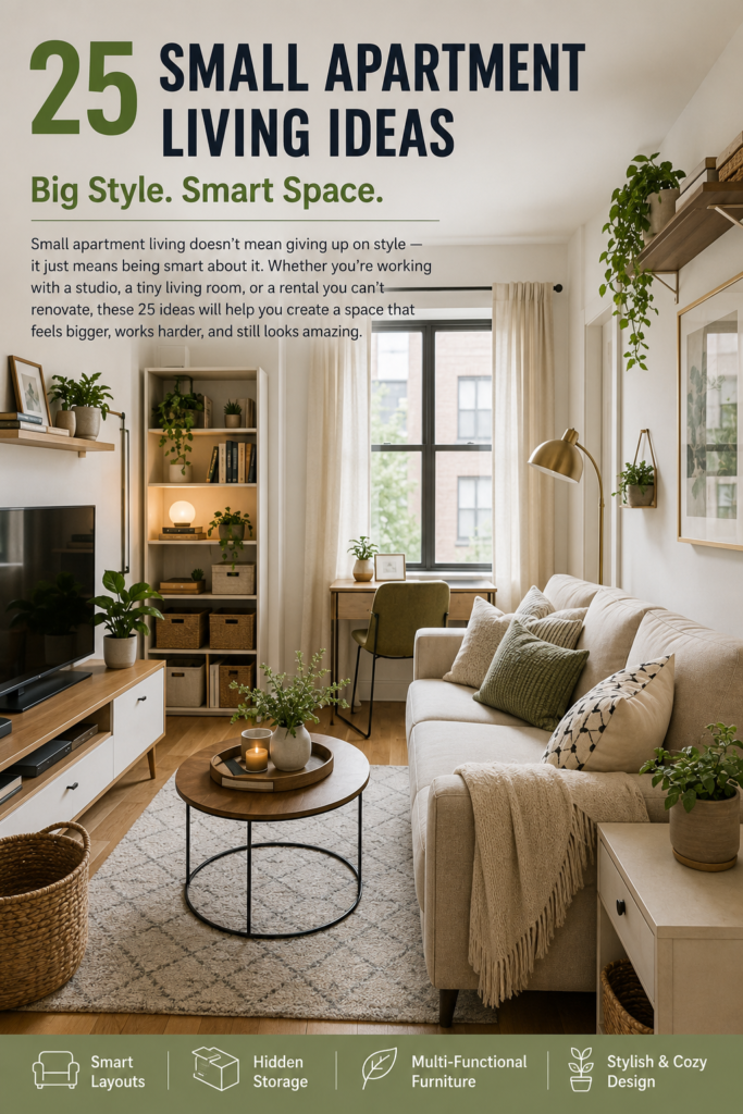 25 Small Apartment Living Room Ideas 2026: Cozy, Functional & Budget-Friendly 2 Small Apartment Living Room Ideas