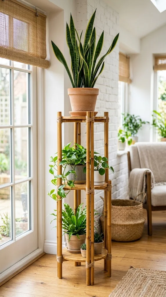Bamboo Pole Frame Stand