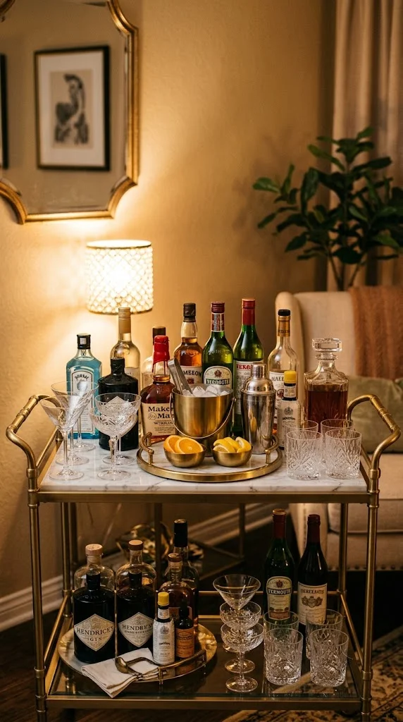 Bar Cart or Bar Tray Styling