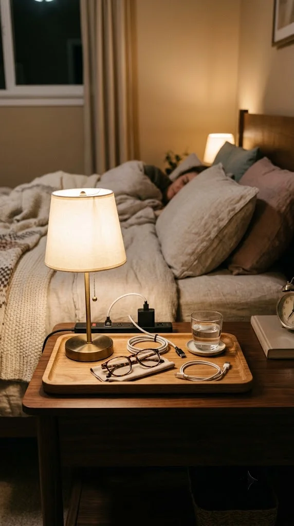 Bedside Table Nightly Essentials Tray