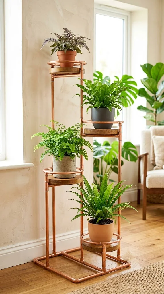 Copper Pipe Ladder Stand
