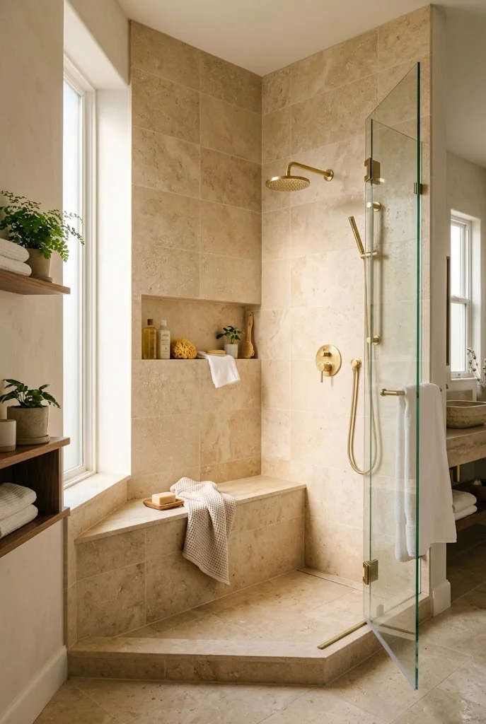 Corner Shower Ideas 6 Corner Shower with Built In Bench
