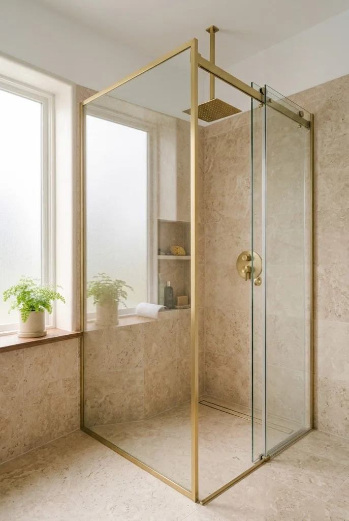 Corner Shower Ideas 8 Large Format Tile Corner Shower