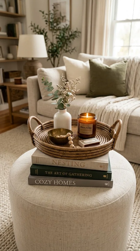 Layered Book and Tray Styling