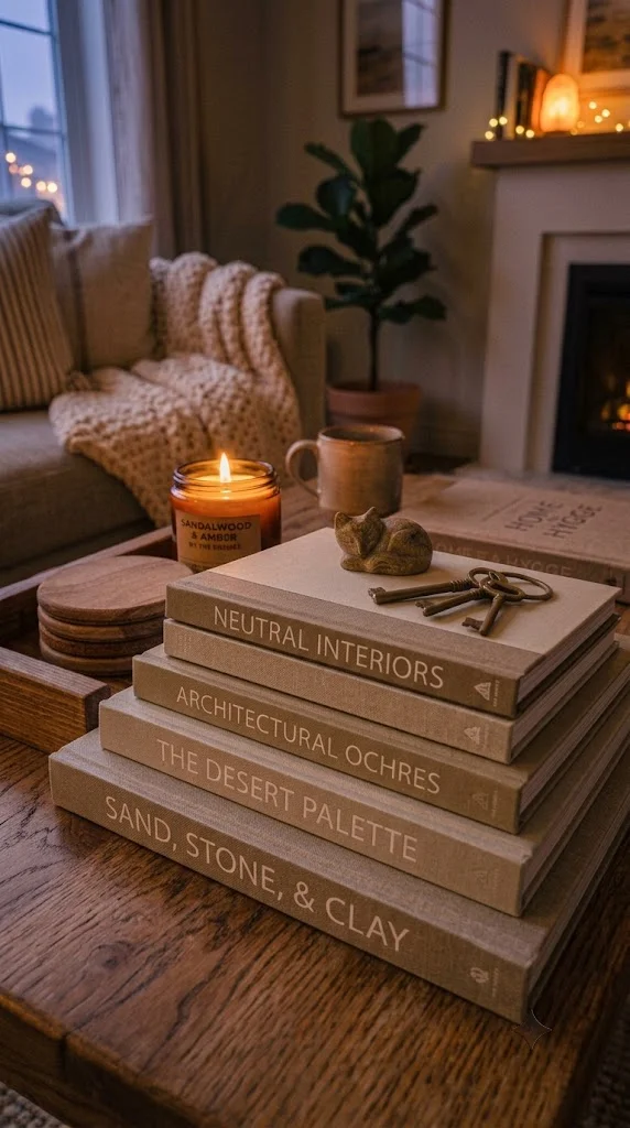 Layered Coffee Table Books