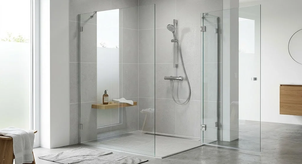 Corner Shower Ideas 1 Minimalist Corner Shower with Handheld
