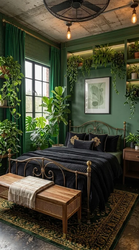 Nature Inspired Green Walls with Black