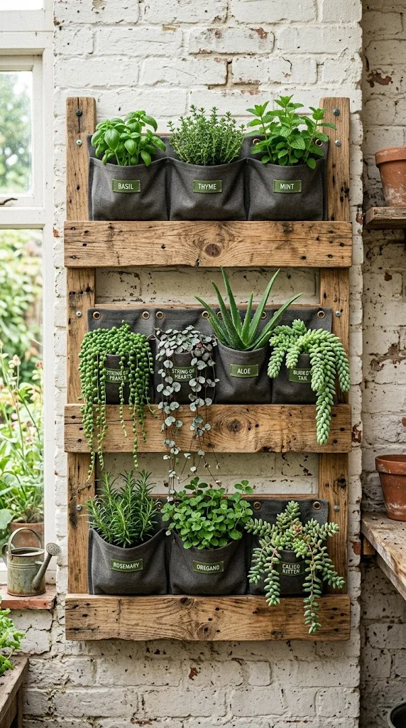 Reclaimed Pallet Wood Wall Rack 1