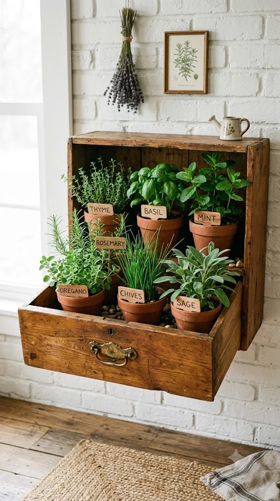 Repurposed Drawer Shelf