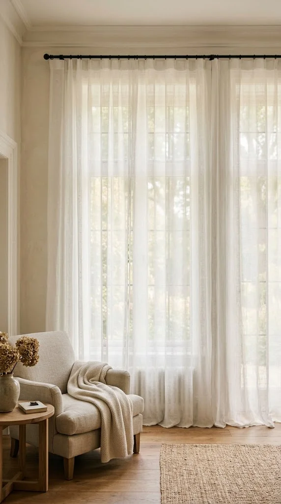 Sheer Curtains for Soft Light