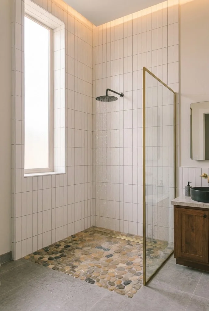 Corner Shower Ideas 14 Wet Room Style Open Corner Shower