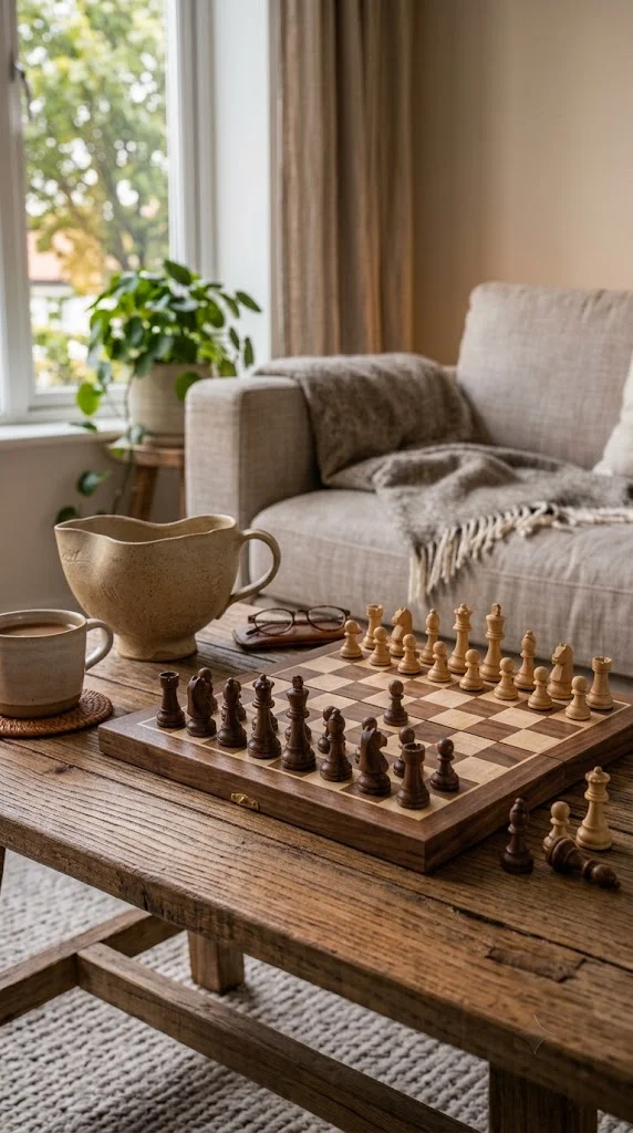 offee Table with a Games or Puzzle Element