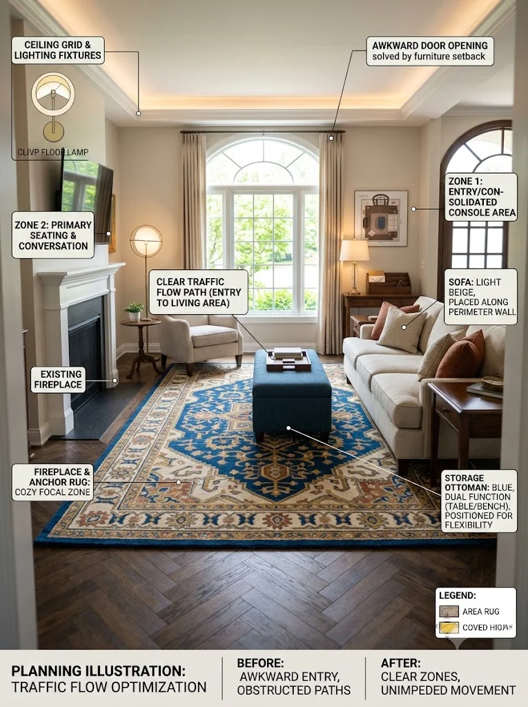 Add a Statement Rug to Define the Space