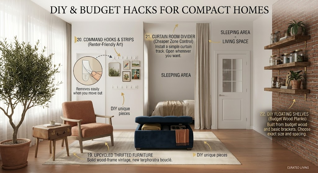 25 Small Apartment Living Room Ideas 2026: Cozy, Functional & Budget-Friendly 7 DIY & Budget Hacks