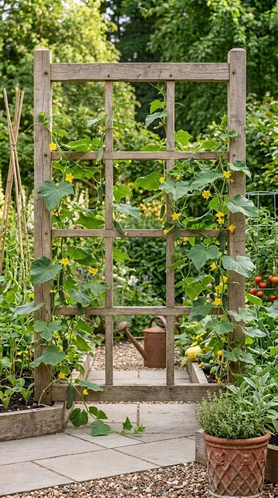 Farmhouse Grid Trellis 1
