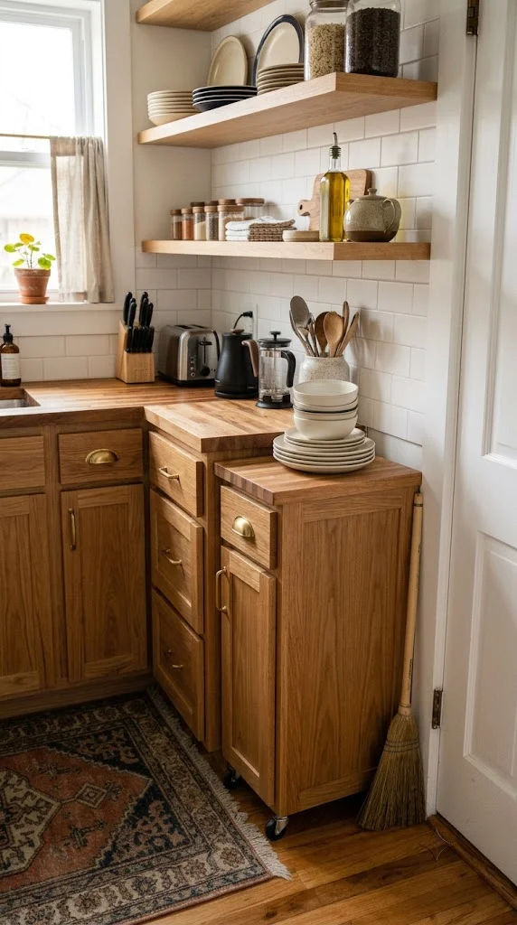 Kitchenette with a Consistent Material Story