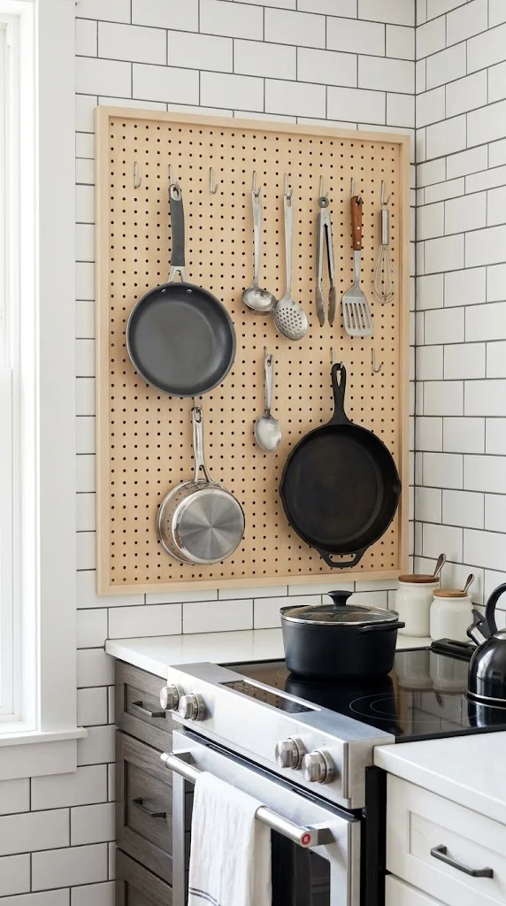 Pegboard for Pots Pans and Tools