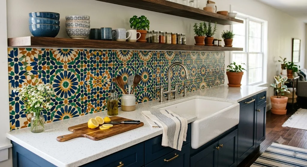 Removable Statement Backsplash 1