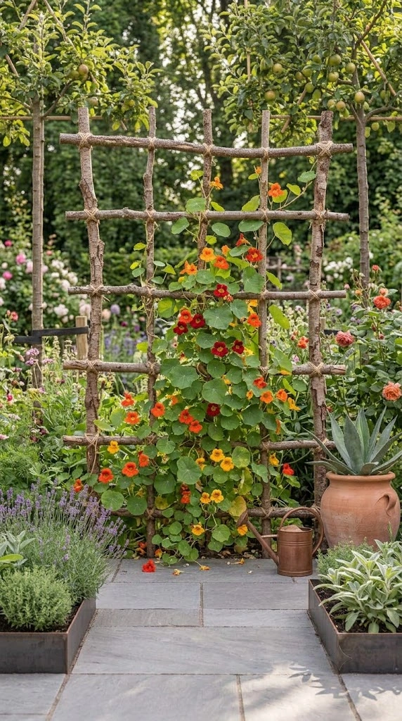 Rustic Branch and Twig Trellis 1