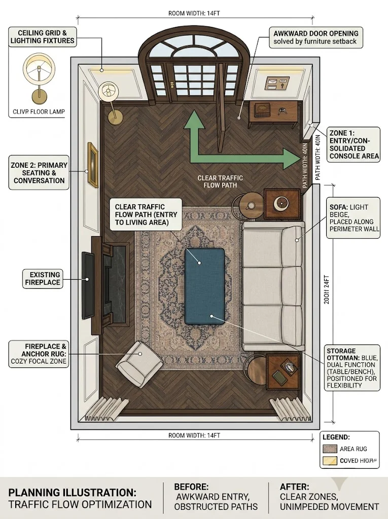 Solve Awkward Door and Traffic Flow Issues