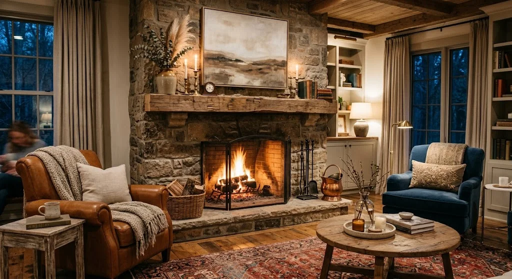 Style Around a Fireplace