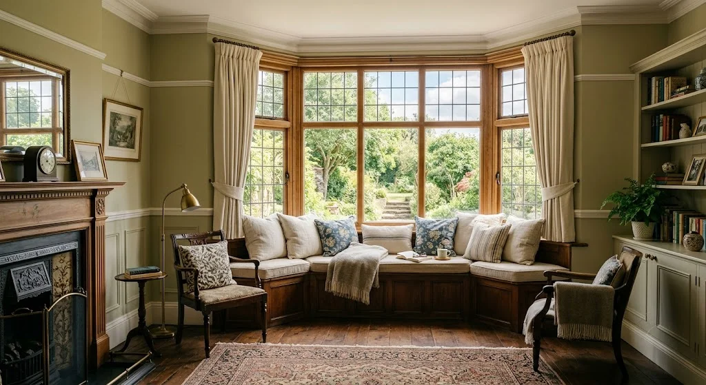 Work With a Bay Window as a Focal Point