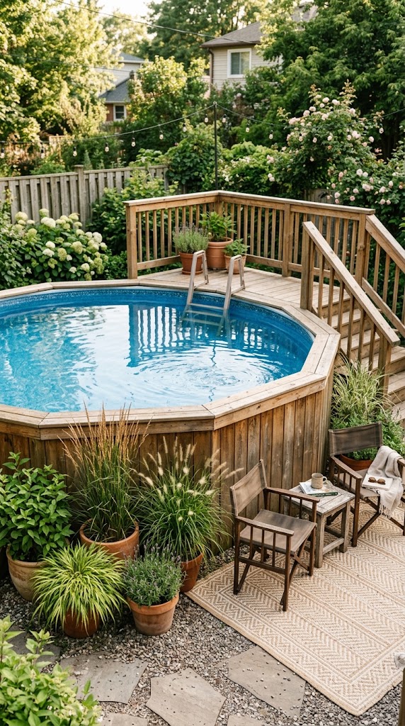 16 Tiny Pool Ideas 6 Above Ground Mini Pools with a Deck Wrap 2