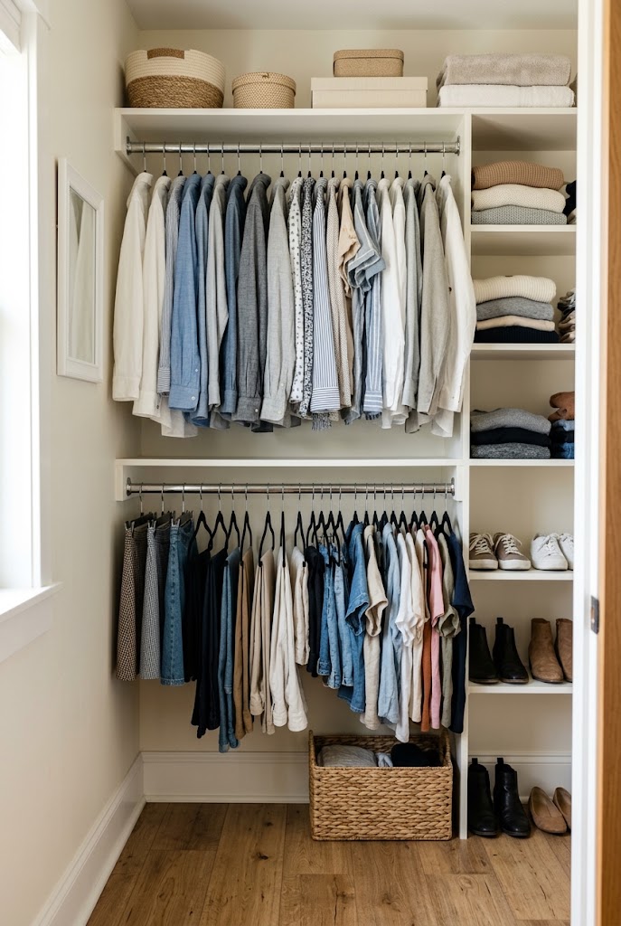 Build a Double Hanging Clothing Wall