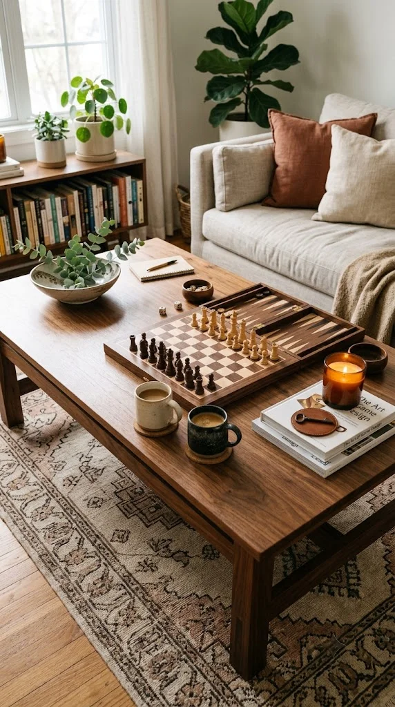 Coffee Table with a Games or Puzzle Element