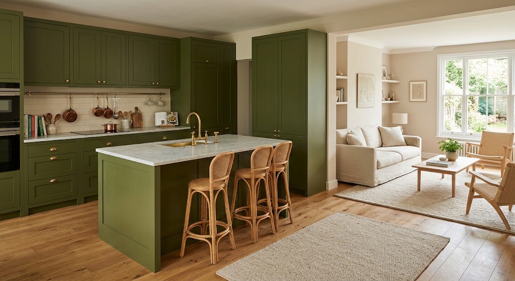 Color Drench the Kitchen Cabinetry
