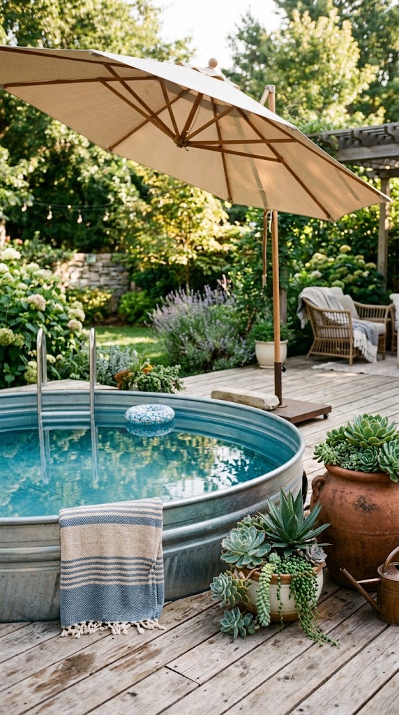 16 Tiny Pool Ideas 11 Container and Stock Tank Pools