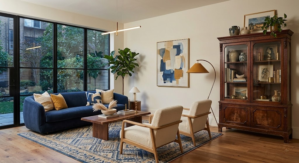 Contemporary Eclectic Front Room