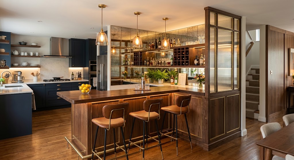Create a Kitchen Bar With One Closed Side