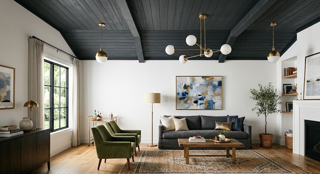 Dark or Charcoal Ceiling