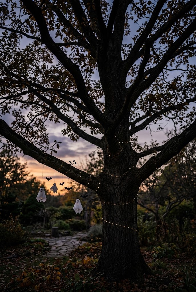 Eerie Tree With Hanging Decorations
