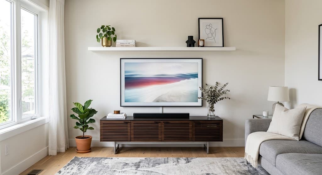 Floating Shelves Above a Console or TV