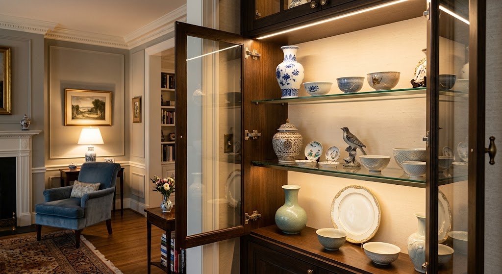 Glass Front Cabinet Shelving