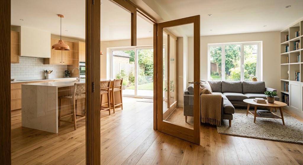 Install Glazed Doors for a Broken Plan Layout