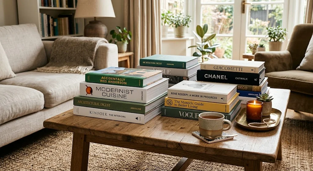 Layered Coffee Table Books 1