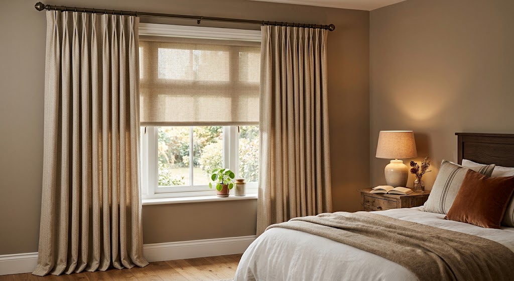 Layered Curtains and Blinds