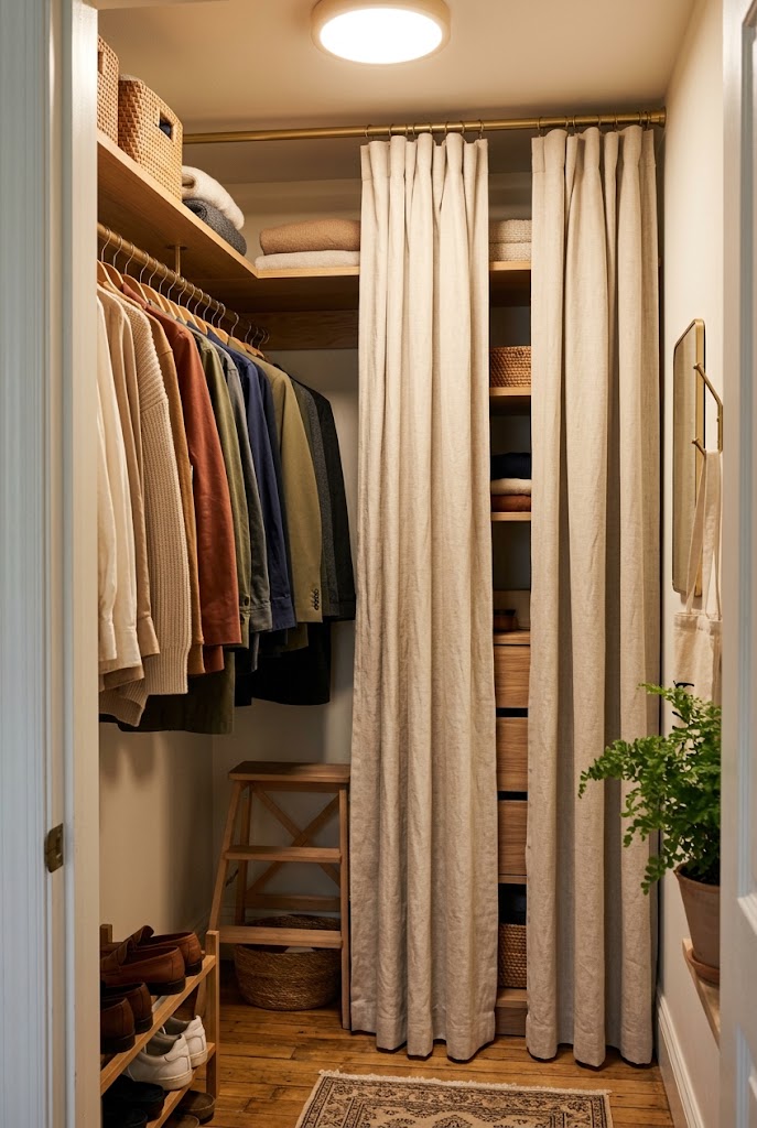 Mix Open Hanging With Concealed Storage