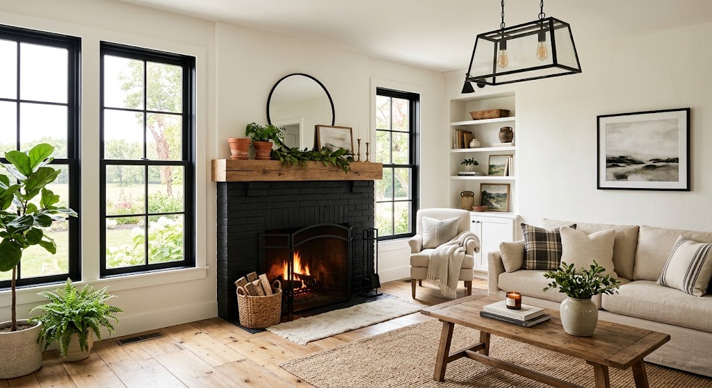Neutral Walls with a Black Accent 1