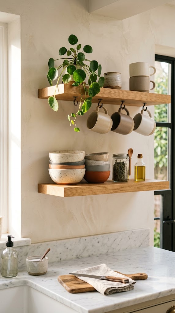 Open Shelving Above the Counter
