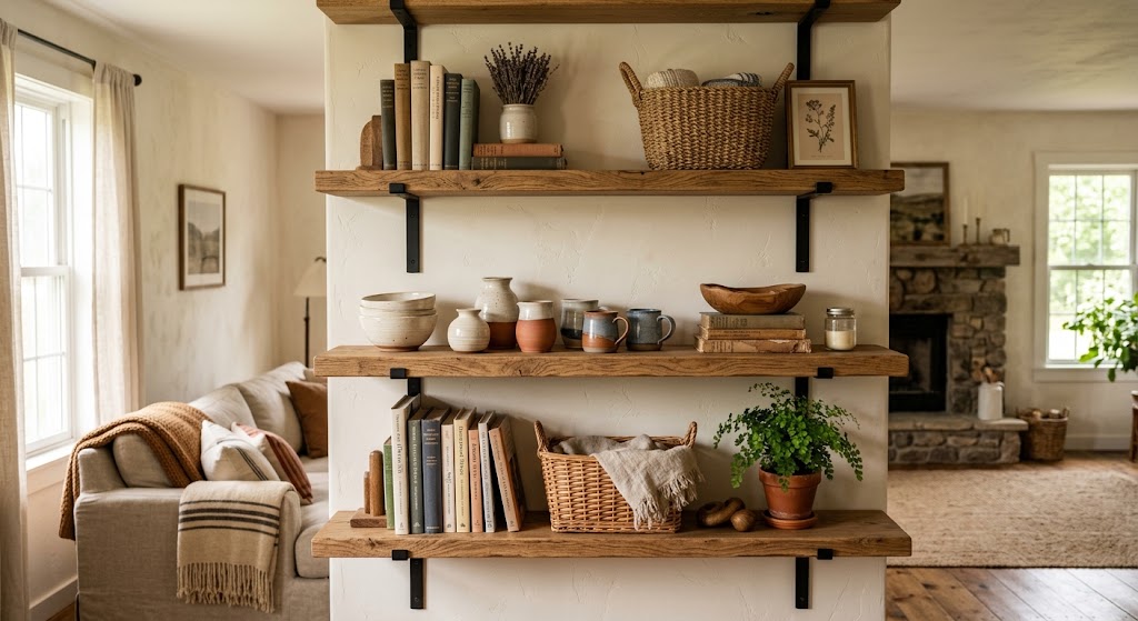 Open Wood Shelving 1