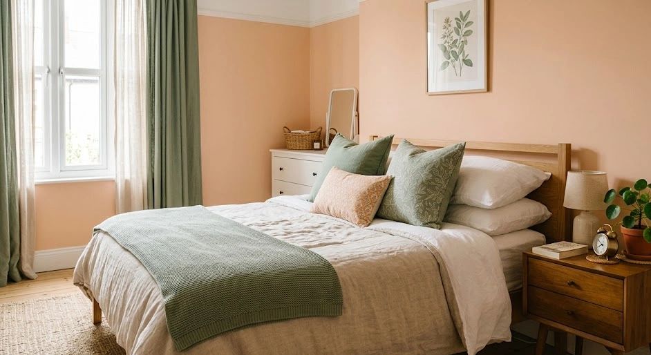 Peach and Sage Green