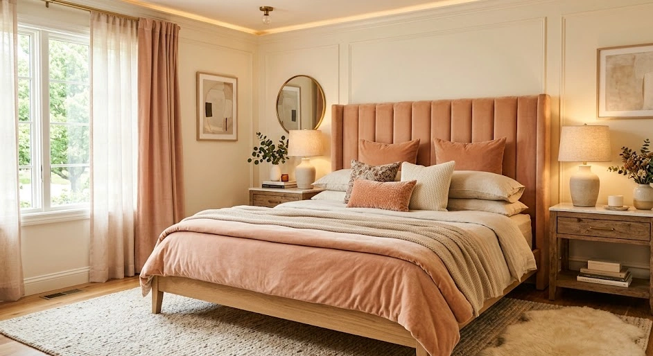 Peach and Velvet for a Fancy Look 1