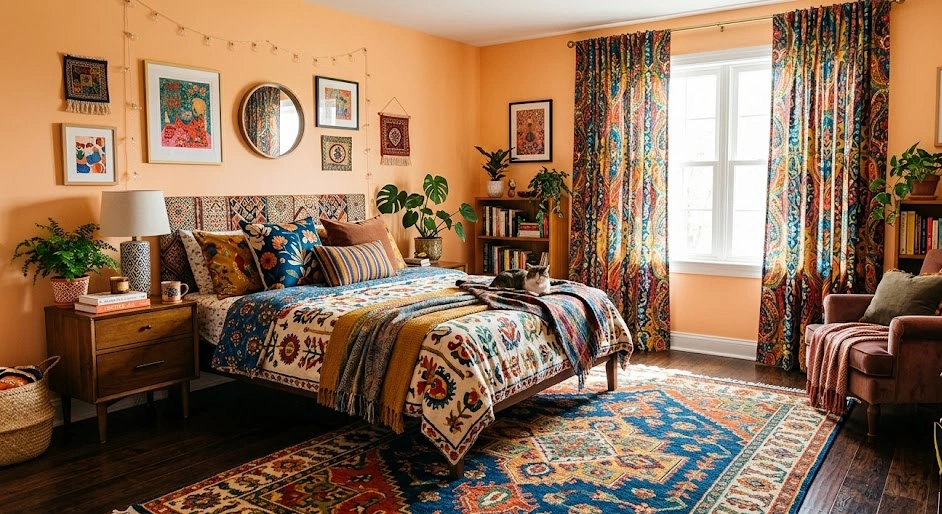 Peach with Bold Patterns 1