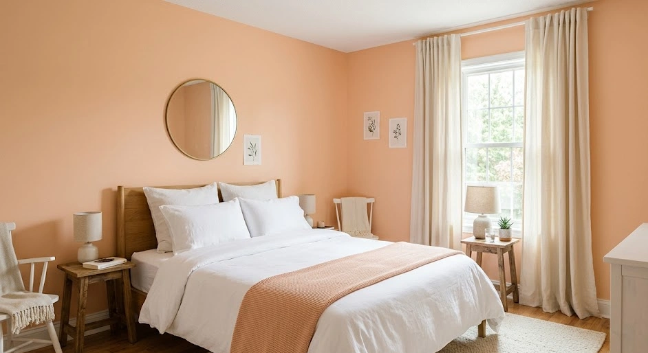 Peach with White and Cream