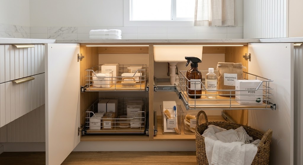 Under Sink Laundry Storage
