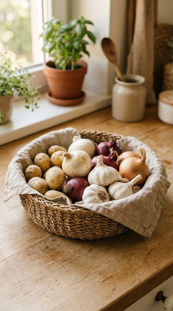 Woven Baskets for Produce Storage